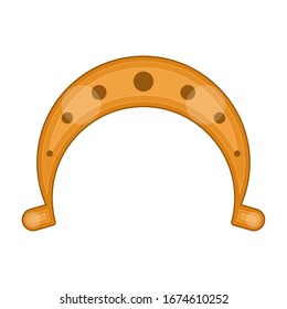 Isolated golden lucky horseshoe. Siant patricks icons - Vector