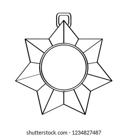 Isolated golden medal icon. Vector illustration design