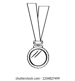 Isolated golden medal icon. Vector illustration design
