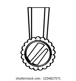 Isolated golden medal icon. Vector illustration design