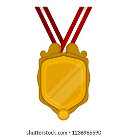 Isolated golden medal icon. Vector illustration design