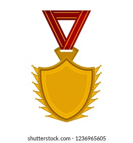 Isolated golden medal icon. Vector illustration design