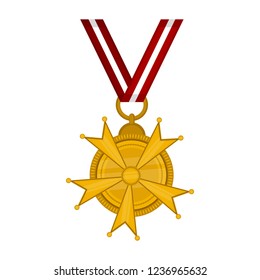 Isolated golden medal icon. Vector illustration design