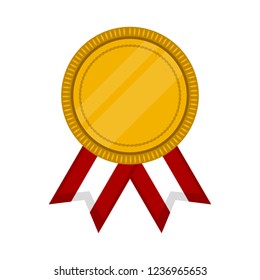 Isolated golden medal icon. Vector illustration design