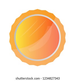 Isolated golden medal image. Vector illustration design