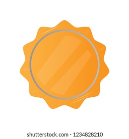 Isolated golden medal image. Vector illustration design