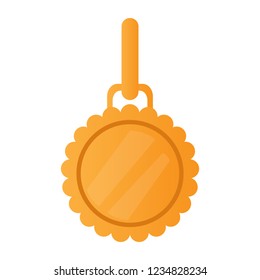 Isolated golden medal image. Vector illustration design