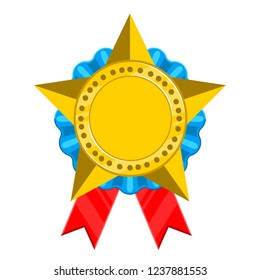 Isolated golden medal image. Vector illustration design
