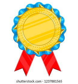 Isolated golden medal image. Vector illustration design