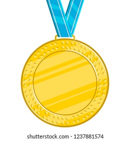 Isolated golden medal image. Vector illustration design