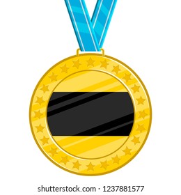 Isolated golden medal image. Vector illustration design