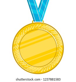 Isolated golden medal image. Vector illustration design