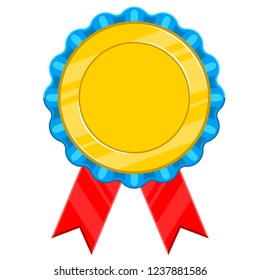 Isolated golden medal image. Vector illustration design