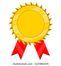 Isolated golden medal image. Vector illustration design