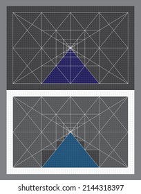 Isolated golden ratio design. Fibonacci sequence illustration. Golden proportion. Geometric shapes. Multidimensional space. Fractal geometric. Sacred geometric. The hidden dimensions.