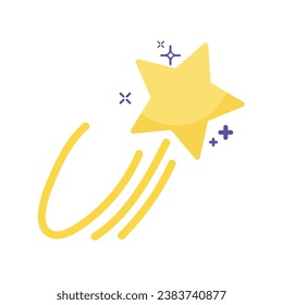 Isolated golden star shape icon Vector