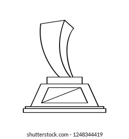Isolated golden trophy icon. Vector illustration design