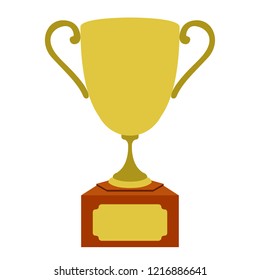 Isolated golden trophy image. Vector illustration design