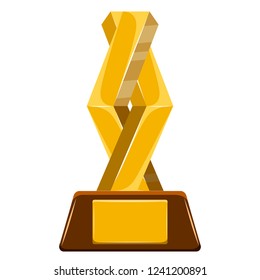 Isolated golden trophy image. Vector illustration design