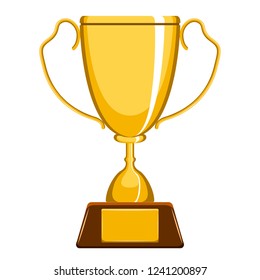 Isolated golden trophy image. Vector illustration design