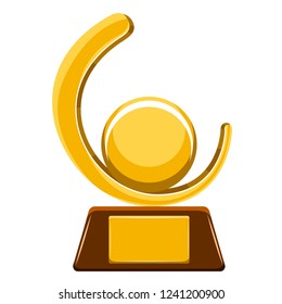 Isolated golden trophy image. Vector illustration design