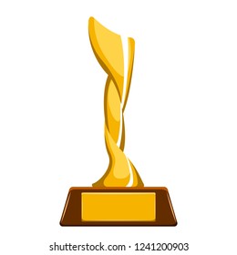 Isolated golden trophy image. Vector illustration design