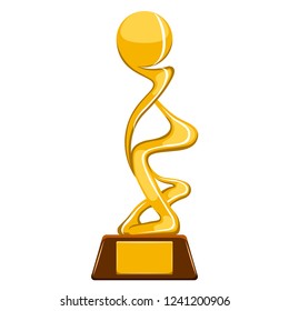 Isolated golden trophy image. Vector illustration design