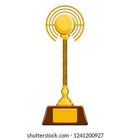 Isolated golden trophy image. Vector illustration design