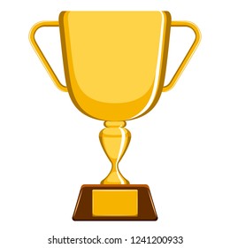 Isolated golden trophy image. Vector illustration design