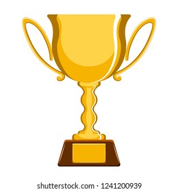 Isolated golden trophy image. Vector illustration design