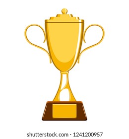 Isolated golden trophy image. Vector illustration design