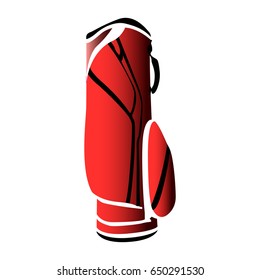Isolated golf bag on a white background, Vector illustration