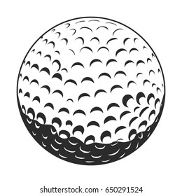 Isolated golf ball on a white background, Vector illustration