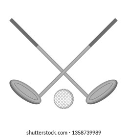 Isolated golf clubs with a ball. Vector illustration design