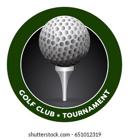 Isolated golf emblem on a white background, Vector illustration