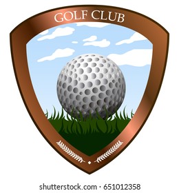 Isolated golf emblem on a white background, Vector illustration