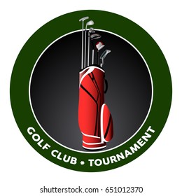 Isolated golf emblem on a white background, Vector illustration