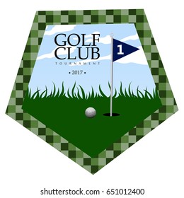Isolated golf emblem on a white background, Vector illustration