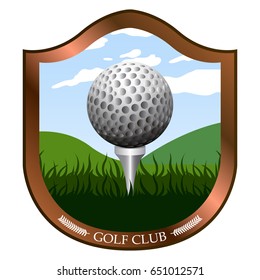 Isolated golf emblem on a white background, Vector illustration