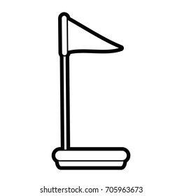 Isolated golf flag design