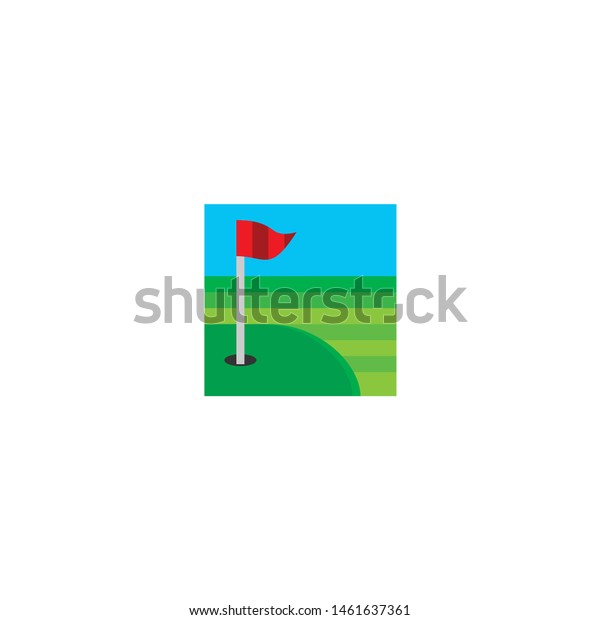 Isolated Golf Flag Emoji Icon Emoticon Stock Vector (Royalty Free) 1461637361
