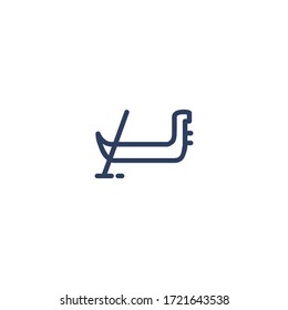 Isolated gondola icon, vector pictogram, flat emoticon illutration