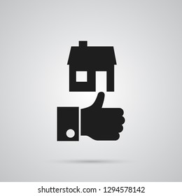 Isolated good property choice icon symbol on clean background. Vector like element in trendy style.