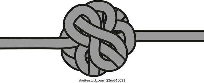 Isolated Gordian Knot - Vector Illustration