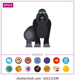 Isolated Gorilla Icon