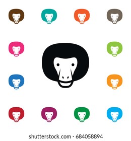Isolated Gorilla Icon. Chimpanzee Vector Element Can Be Used For Chimpanzee, Gorilla, Baboon Design Concept.