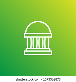 Isolated government icon line symbol on clean background. Vector ministers element in trendy style.