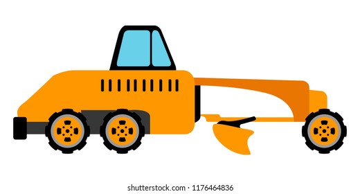 Isolated grade icon. Construction vehicle. Vector illustration design