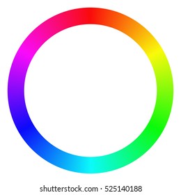Isolated gradient rainbow ring color palette design