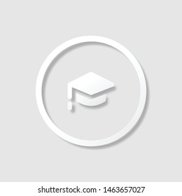 isolated graduate  icon vector. modern 3d icon button.